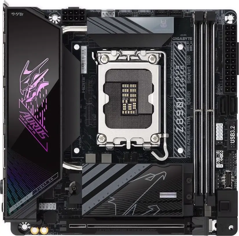 Montaje Placa Base Gigabyte Z890I AORUS ULTRA Gaming PC Alovera